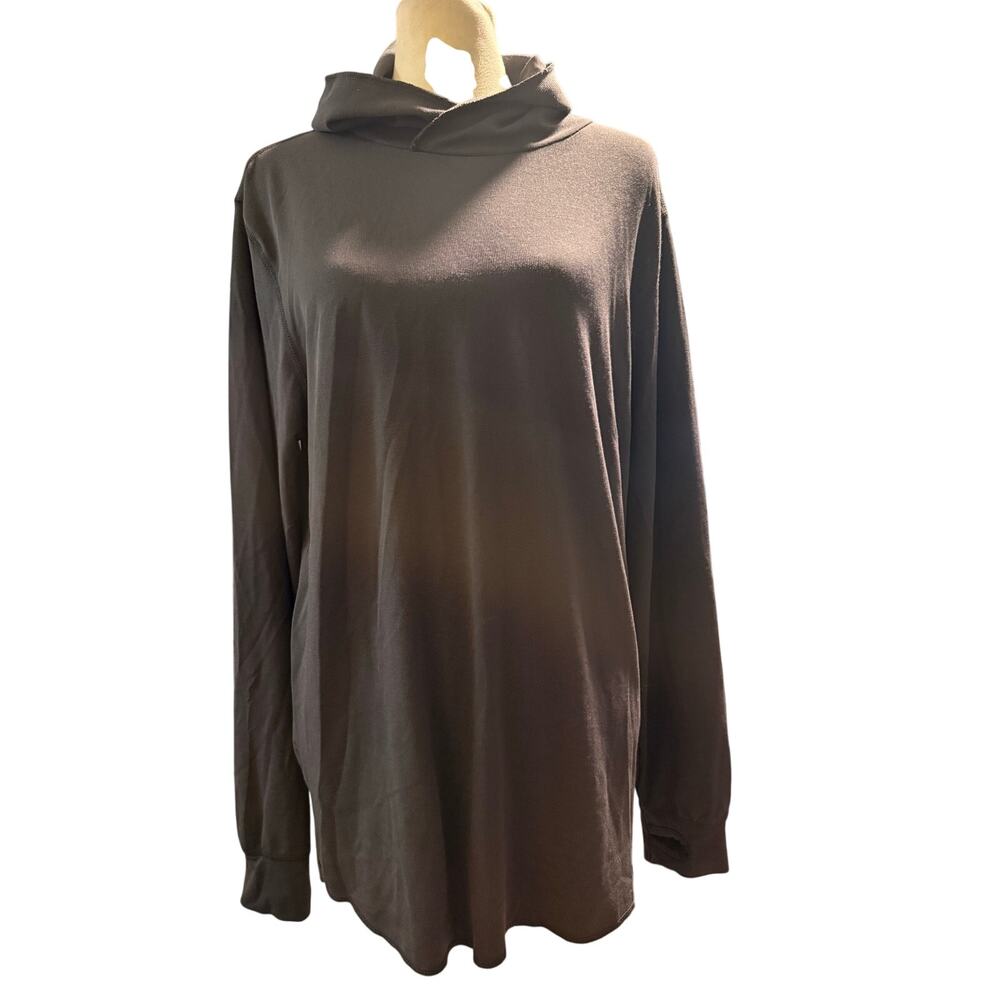 Roark Polartec Hooded Long Sleeve Performance Sun Hoodie, Black Tencel, Medium
